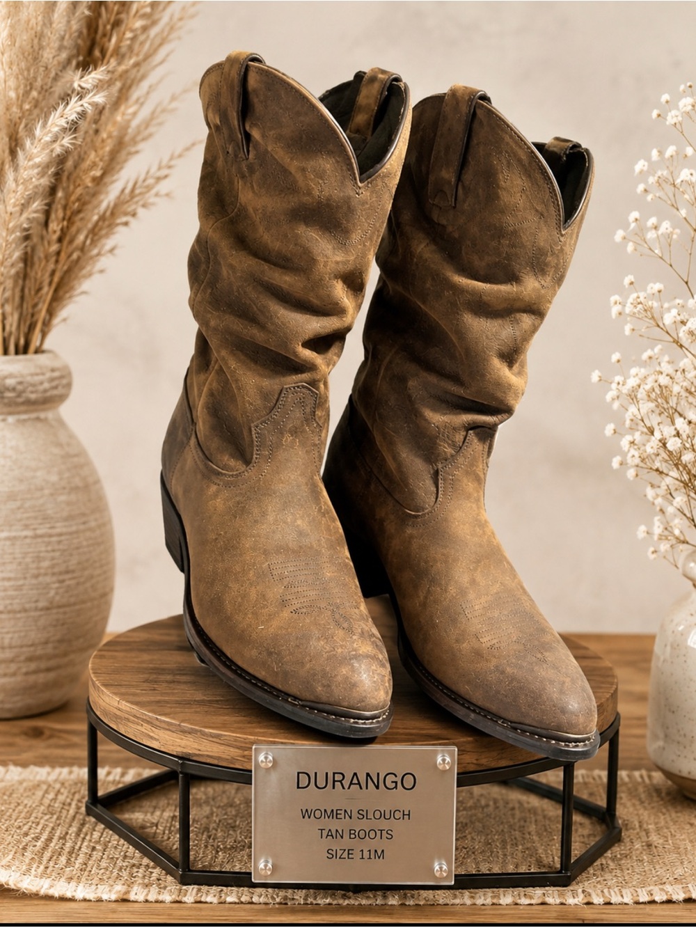 Durango Women Slouch Tan Boots Size 11M